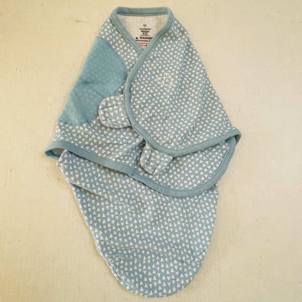 Baby‎ Swaddle Me Small Medium Blue White Cotton